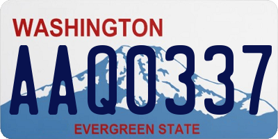 WA license plate AAQ0337