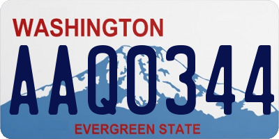 WA license plate AAQ0344