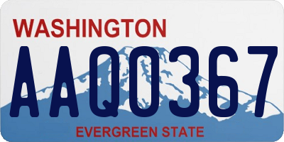 WA license plate AAQ0367