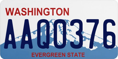 WA license plate AAQ0376