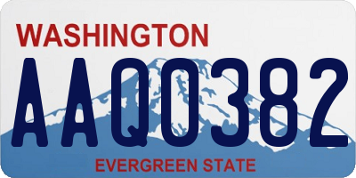 WA license plate AAQ0382