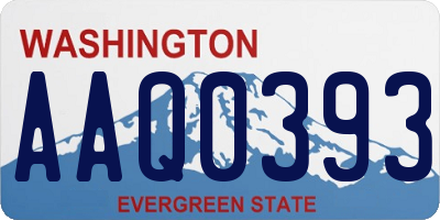WA license plate AAQ0393