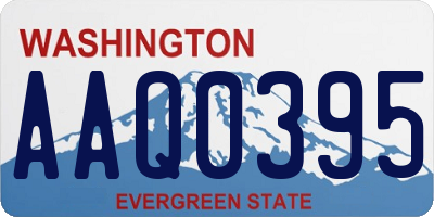 WA license plate AAQ0395