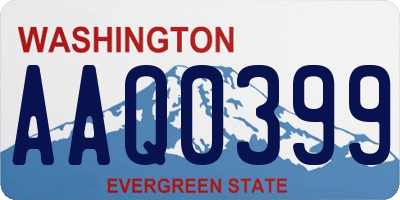WA license plate AAQ0399
