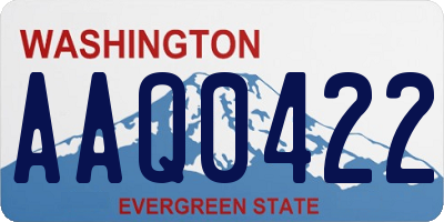 WA license plate AAQ0422