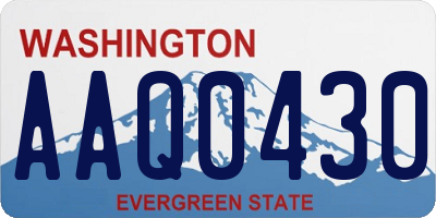 WA license plate AAQ0430