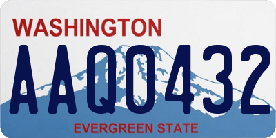 WA license plate AAQ0432