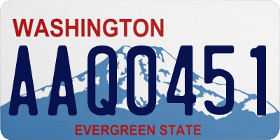 WA license plate AAQ0451
