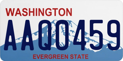 WA license plate AAQ0459