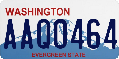WA license plate AAQ0464