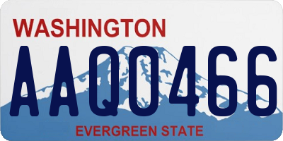 WA license plate AAQ0466