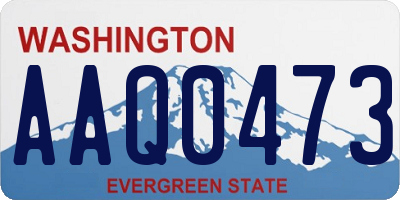 WA license plate AAQ0473