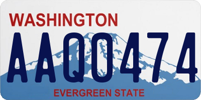 WA license plate AAQ0474
