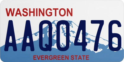 WA license plate AAQ0476