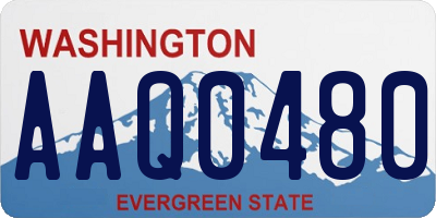 WA license plate AAQ0480