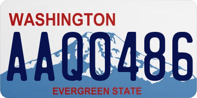 WA license plate AAQ0486
