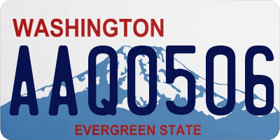 WA license plate AAQ0506