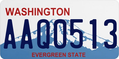 WA license plate AAQ0513