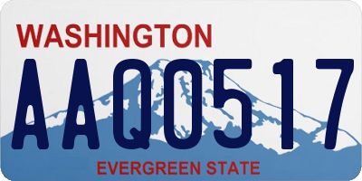 WA license plate AAQ0517