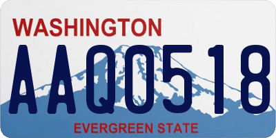 WA license plate AAQ0518