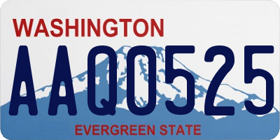 WA license plate AAQ0525