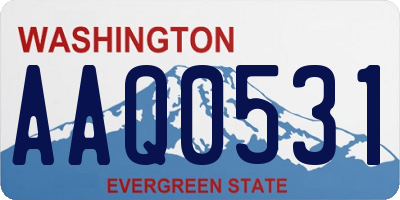 WA license plate AAQ0531