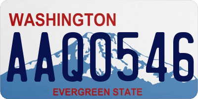 WA license plate AAQ0546