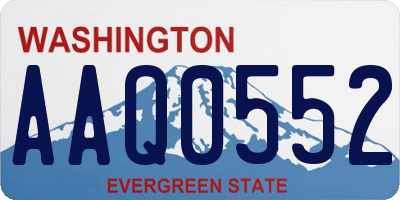 WA license plate AAQ0552