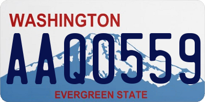 WA license plate AAQ0559