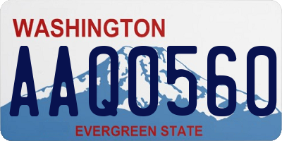 WA license plate AAQ0560