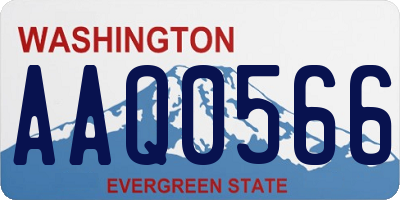 WA license plate AAQ0566