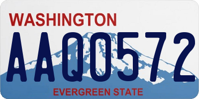 WA license plate AAQ0572