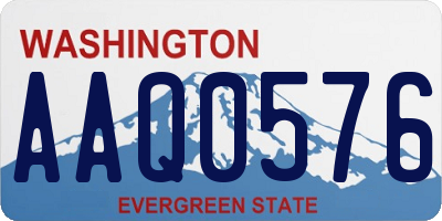 WA license plate AAQ0576