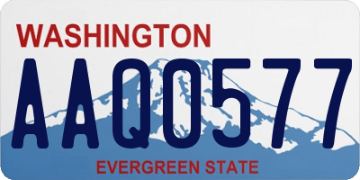 WA license plate AAQ0577