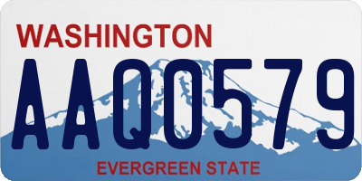 WA license plate AAQ0579