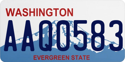 WA license plate AAQ0583