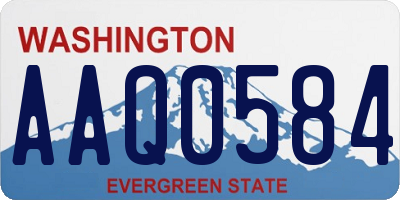 WA license plate AAQ0584