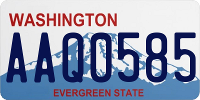 WA license plate AAQ0585