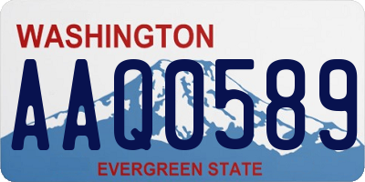 WA license plate AAQ0589