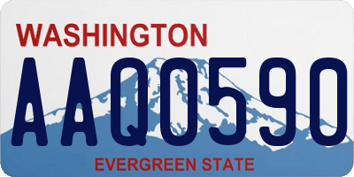 WA license plate AAQ0590