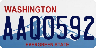 WA license plate AAQ0592