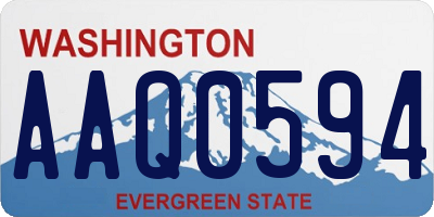 WA license plate AAQ0594