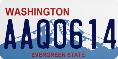 WA license plate AAQ0614