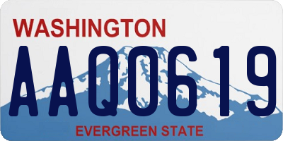 WA license plate AAQ0619
