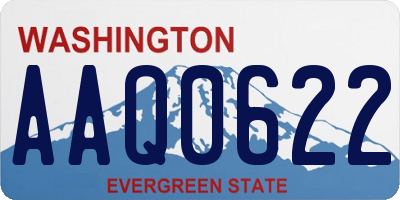 WA license plate AAQ0622