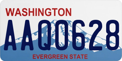 WA license plate AAQ0628