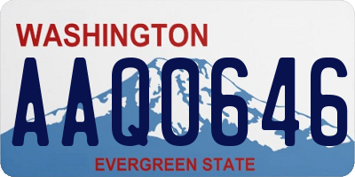 WA license plate AAQ0646