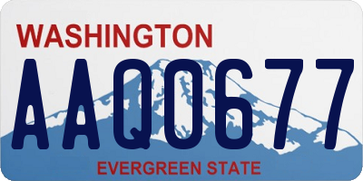 WA license plate AAQ0677