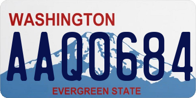 WA license plate AAQ0684