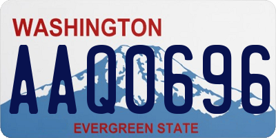 WA license plate AAQ0696